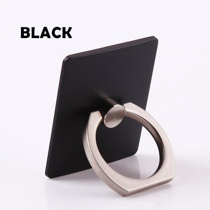 Yiset Kickstand, Universal Ring Stand /360 Degree Rotating Cell Phone and Tablets Anti Drop Ring for iPhone, iPad, iPod, Touch, Android, Samsung Galaxy Note Tab, Nokia, HTC (Black)