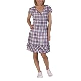 Converse® One Star® Womens Ruffle Sleeve Dress - Grey/Pink Plaid