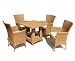 Rattan Synthetic All Weather 9 Piece Set with Free Ecru Cushions