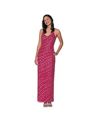 A-line Polyester/Silk Keyhole Slit Beaded Evening Dress 