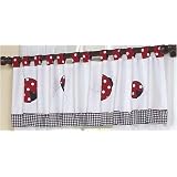 Red and White Ladybug Polka Dot Window Valance by... by JoJo Designs