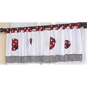 Buy Red and White Ladybug Polka Dot Window Valance by... by JoJo Designs now!