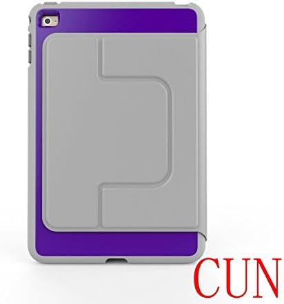 iPad Mini case,CUN*NEW*[shockproof][dustproof][Special custom]360 Degree Rotating Stand Case with Auto Sleep/Wake Feature for iPad Mini/iPad Mini 2/iPad Mini 3. (Gray-purple)