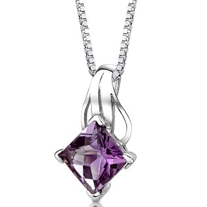 Sensational Glamour: Sterling Silver 2.00 carats Princess Checkerboard Cut... by