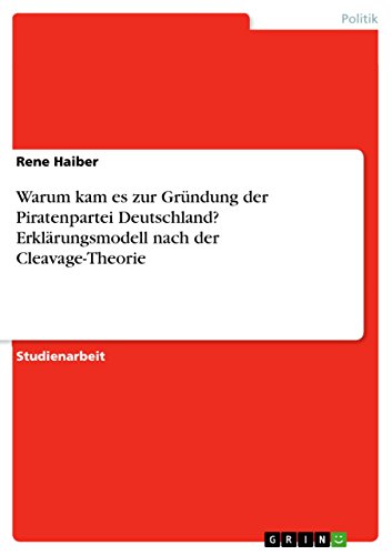 Warum kam es zur Gründung der Piratenpartei Deutschland? Erklärungsmodell nach der Cleavage-Theorie (German Edition)
