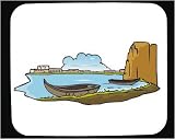 Mouse Pad with Africa, water, Egypt, picture, vista, Nile River, panorama, Middle East, scene, boats, landscape