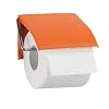 Wenko 18271100 Toilettenpapierrollenhalter Retoro - Stahl lackiert, 13 x 12.5 x 1.5 cm, orange gl�nzend