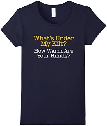 Women's Kilt Wearer's Humor Gift Idea for Scottish  Small Navy