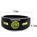 Marimor Jewelry Men's 1 Carat Olivine Green Cubic Zirconia Stainless Steel Black Ion Plated Ring Size 10