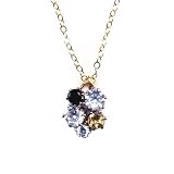 14K Gold Black Diamond, Citrine and White Topaz, The Itty Bitty Pendant, (TM) by Suz Andreasen, MADE IN AMERICA