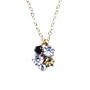 14K Gold Black Diamond, Citrine and White Topaz, The Itty Bitty Pendant, (TM) by Suz Andreasen, MADE IN AMERICA