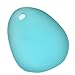 Cultured Sea Glass, Freeform Nugget Pendants 17-37mm, 5 Pieces, Aqua Blue