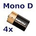 4 Stück Duracell OEM Alkaline Batterie MN1300 Mono D im speziellen Folien Sonderpack Plus einer Schlüßelanhänger Leuchte von wns-emg-world GRATIS