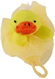 Duck ducky shaped bath scrubby sponge netted wash ball