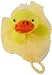 Duck ducky shaped bath scrubby sponge netted wash ball