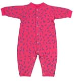 Boys Girls Rompers in Pink with Purple Moons and Stars