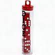 Tube of 6 16mm 6-sided Translucent Dice, Red with White