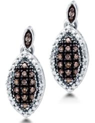 0.20 cttw. Diamond Ladies Fashion Earrings 10K White Gold
