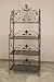 76" High 4-Tier METAL BAKER RACK / WALL STAND with Beautiful Antique Art Designing