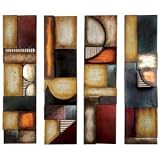 Wrought Iron Metal Wall Sculpture Art Set of 4 Art 31" x 8" *** LIMITED TIME OFFER *** ~ bombayjewel