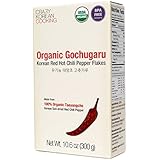 Gochugaru Organic, USDA Certified Organic Red Hot Chili Pepper Flakes, Korean Sun-Dried 10.6 oz
