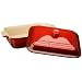 Le Creuset Stoneware 4-1/2-Quart Rectangular Casserole with Lid, Cherry