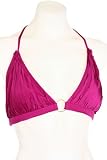BCBGMAXAZRIA Women's Bright Fuchsia Triangle Bikini Top, Large