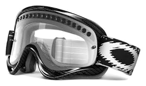 Oakley O-Frame Graphic Frame with Vented Lens MX Goggles (True Carbon Fiber/Clear, One Size)