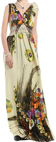 Kokoda Women's Plus Size Maxi Print Tank Summer Party Gown Dress 4XL Red