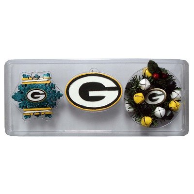 Green Bay Packers 3 Pack Ornaments