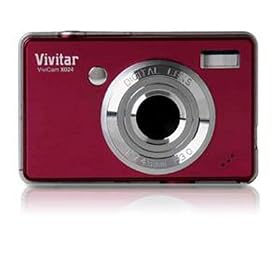 Vivitar ViviCam X024 10.1 Megapixel Compact Camera - Burgundy