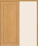 LIXIL ウッディーライン 片引戸標準タイプ 上吊方式 ノンケーシング枠 WUK-CKB 錠無し 引手(シャインニッケル) (W1454mm×H2023mm, クリエペール)