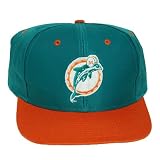 NFL MIAMI DOLPHINS OLD SCHOOL SNAP BACK FLAT BILL HAT
