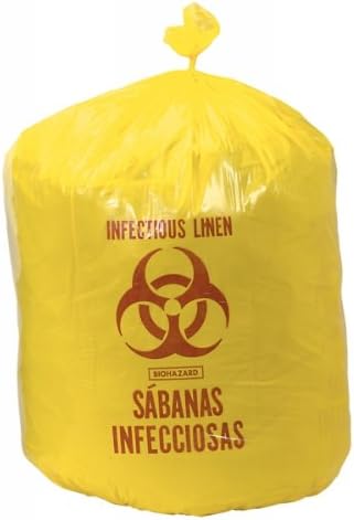 Colonial Bag Yellow Low Density Liners - 31" x 41", 15 mil, 33 gal - Qty of 250 - Model 31X41Y