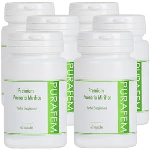 Purafem Breast Enhancement HRT Support Pueraria Mirifica Capsules (6 Bottles)