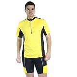 Tenn Cool Flo Breathable and High-Wicking Short Sleeve Cycle Cycling Jersey Yellow/Black - MENS
