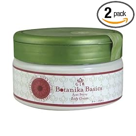 Garden Botanika Acai Berry Body Cream - Botanika Basics, 8-Ounce Tubs (Pack of 2)