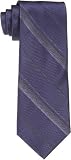 Calvin Klein Men's Hi Lo Mirror Stripe Tie,Lilac,One Size
