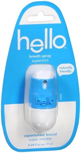 Hello Breath Spray, Supermint 0.24 fl oz (TRIPLE PACK)