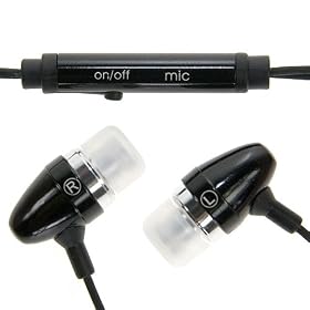 SkullHead Buds Earphones with Mic for iPhone (all generations) -Black