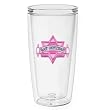 Bat Mitzvah Star of David 16 oz Insulated Beverage Tumbler, Clear