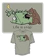 Camping - Life is Crap T-shirt Short Sleeved 100% Cotton