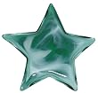 Colorful Recycled Art Glass Large Emerald Green Star Dish 13.25"D