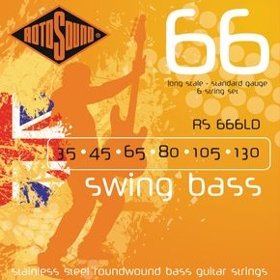 Rotosound SM666 Swing Bass 66 Stainless Steel 6 String Bass Guitar Strings (30 40 60 80 100 125)