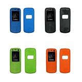 4 Pack of Premium Soft Silicone Gel Skin Cover Cases (Black, Blue, Neon Gre ....
