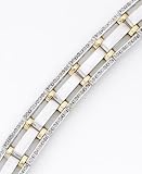 Men's 14k Gold Two-tone Diamond Bracelet (1 ct. t.w.)