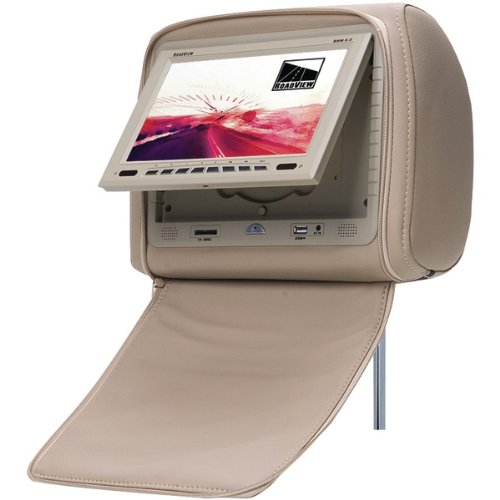 Roadview RHM-9.0T 9-Inch Headrest with Built-In DVD Player (Tan)