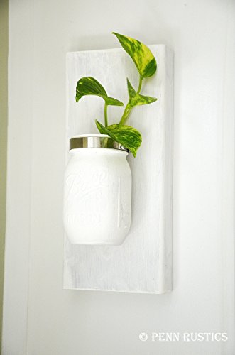 Everyday Shabby Country Rustic Wooden Mason Jar Sconce - Set of 2