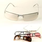 Review   / Men's Single Bridge Rimless Sunglass - 3040