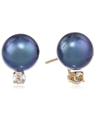 10k Yellow Gold 9.0-9.5mm Freshwater Cultured Pearl Stud Earrings